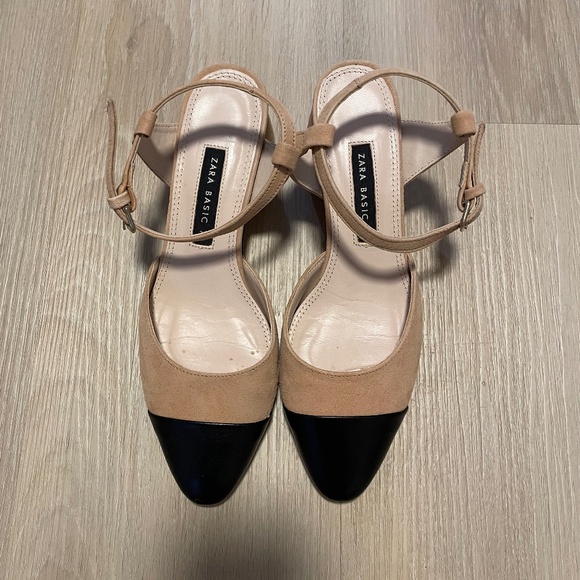 Zara Two-Toned Slingback Heels - Picture 1 of 3